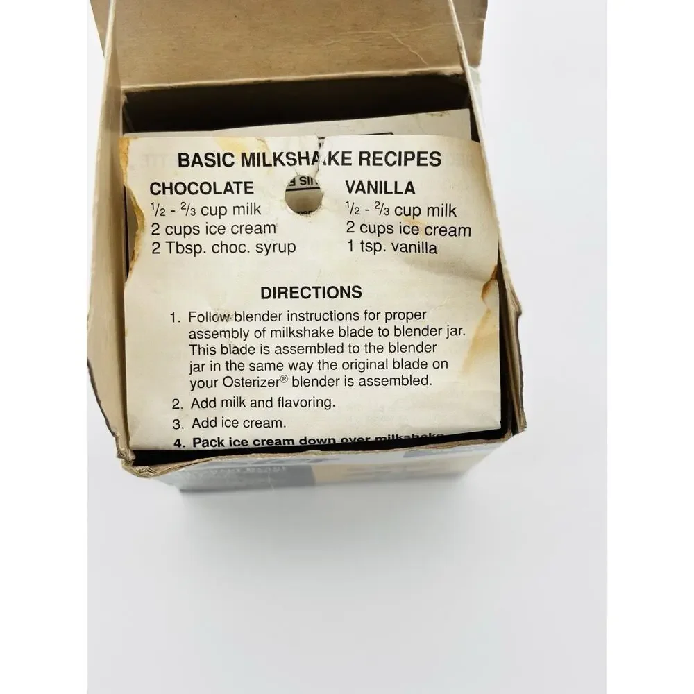 OSTER Blender Milkshake Blade part number 6670. Original Box. VG Condition
